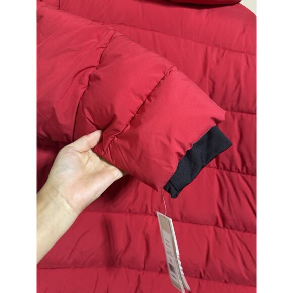 BCBGeneration Hooded Thumbhole-Cuff Puffer Coat XXL Red Women’s Feather Free - Picture 6 of 10